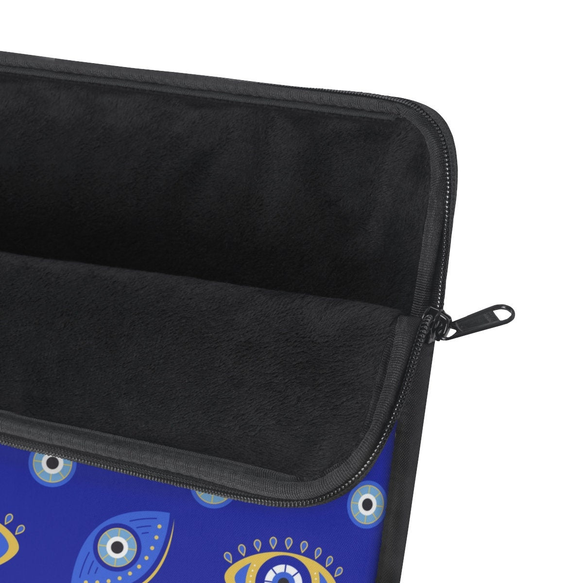 Evil Eye Laptop Sleeve, Greek Evil Eye Gift, Mystical Zippered Laptop Case, Blue Evil Eye Pouch, Macbook Sleeve 12 13 15 Dell Soft Sleeve