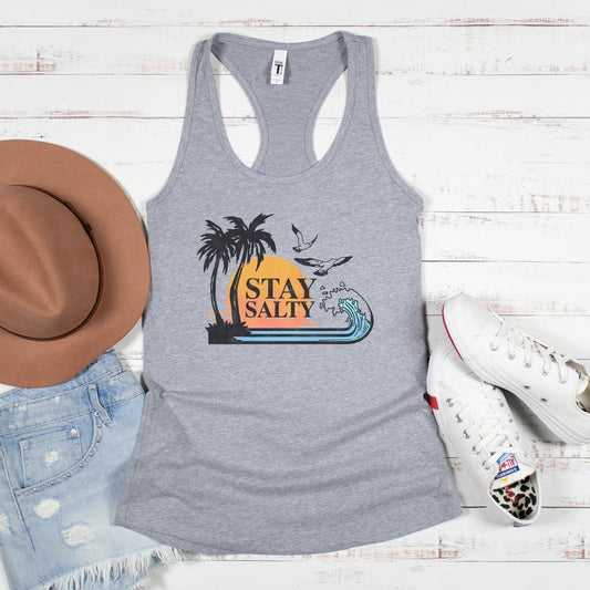 Stay Salty T Shirt, Tank Top, Retro Summer Shirt, Beach Vibes, Summer Vibes, Stay Beachy, Cute Summer Tank, Waves, Summer Days,Beach top