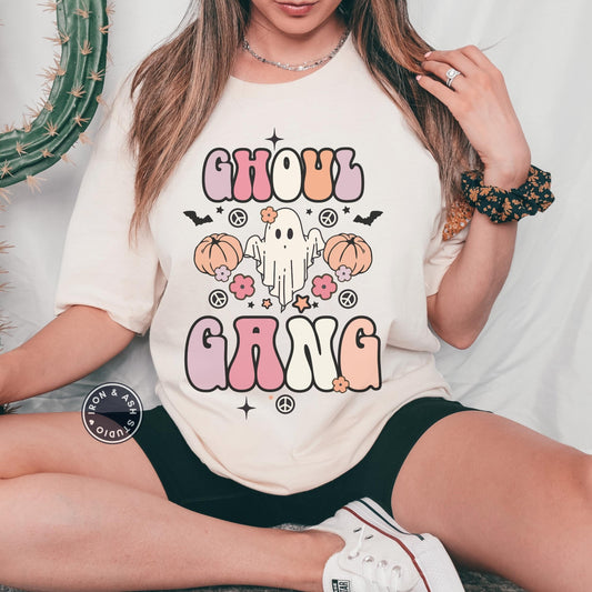 Ghoul Gang Shirt, Retro Halloween T Shirt, Halloween Party Top, Matching Halloween Shirt, Halloween Ghost, Cute Ghost Shirt, Spooky Vibes