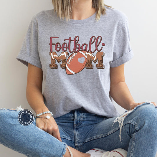 Retro Football Mom Shirt Tailgate Clothes Football Mama Tee Game Day TShirt Tailgate Season Friday Night Lights Women's Footbal Shirt