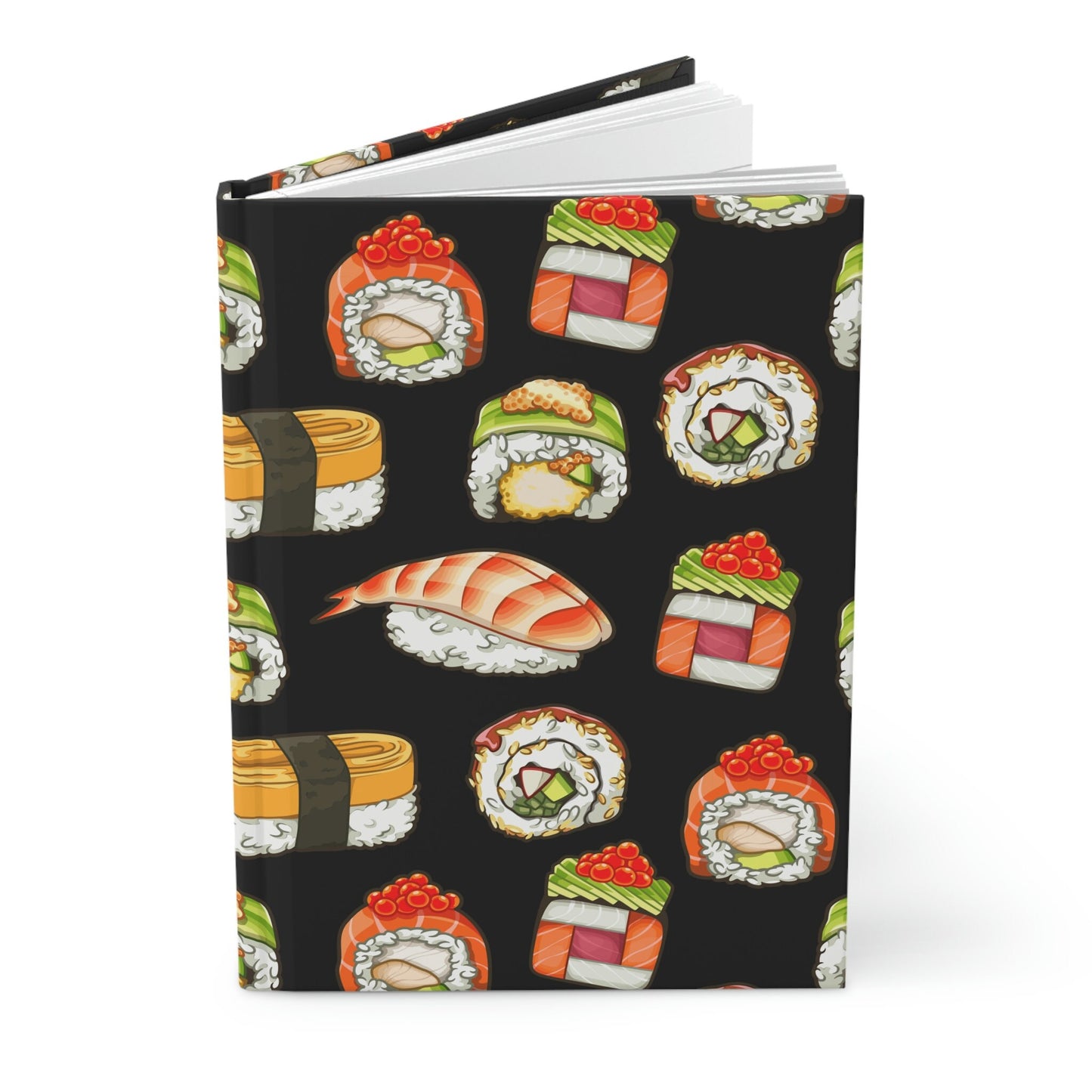 Sushi Gifts Hardcover Journal Matte Mindfullness Wellness Journal Lined Diary Notebook Sushi Lover Gift Wasabi Notepad Hardcover Journal
