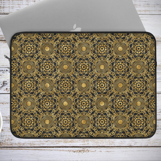 Art Deco Laptop Sleeve Vintage Style 1920s Gold Computer Soft Case Soft laptop sleeve, Macbook 12 13 15 inch Sleeve, Dell, Protective Case