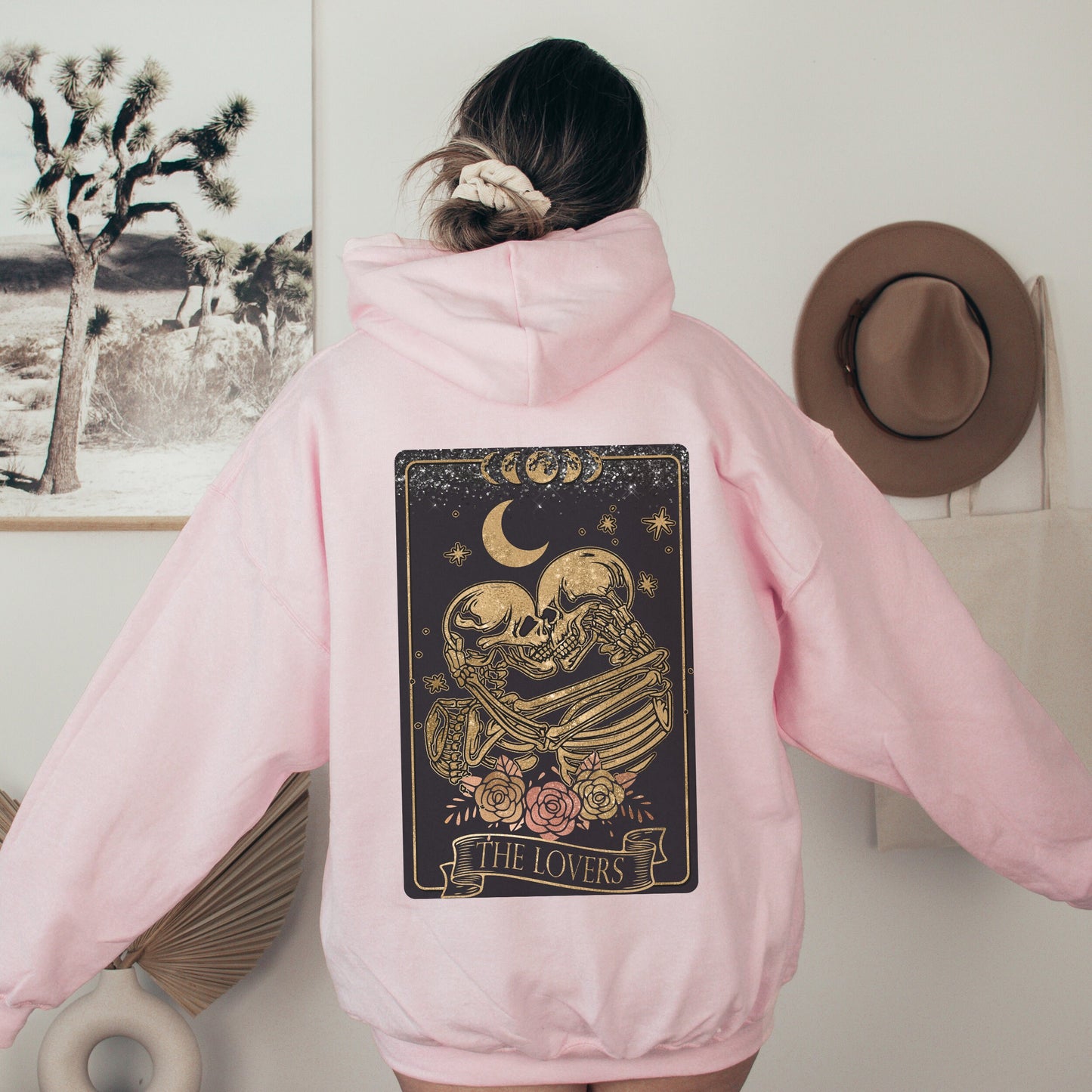 The Lovers Tarot Hoodie, Emo Hoodies, Tarot Card Hoodie, Skelton Tarot, Witchy Gifts, Dark Academia Emo, Mystic Hoodie, Witchy Clothing