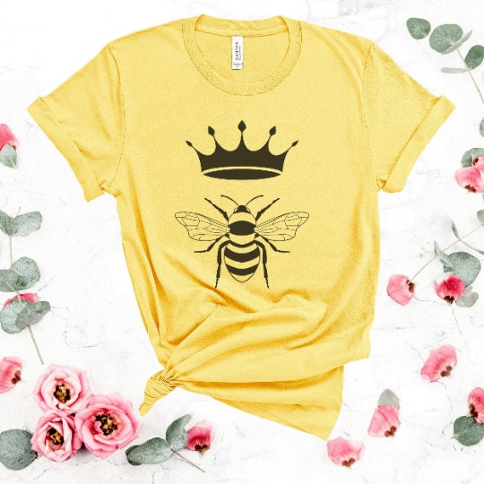 Queen Bee Bella+Canvas T-Shirt - Women's Clothing - Maize Yellow Tshirt