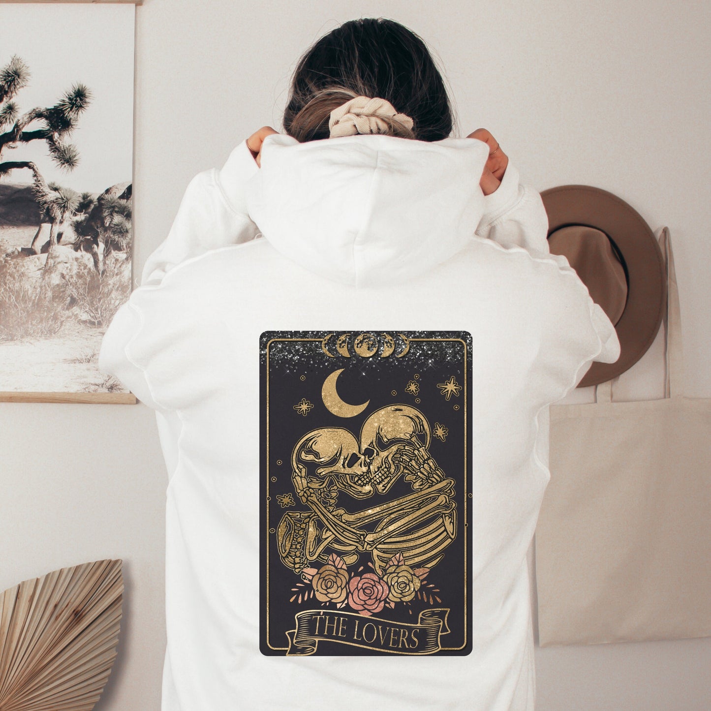 The Lovers Tarot Hoodie, Emo Hoodies, Tarot Card Hoodie, Skelton Tarot, Witchy Gifts, Dark Academia Emo, Mystic Hoodie, Witchy Clothing