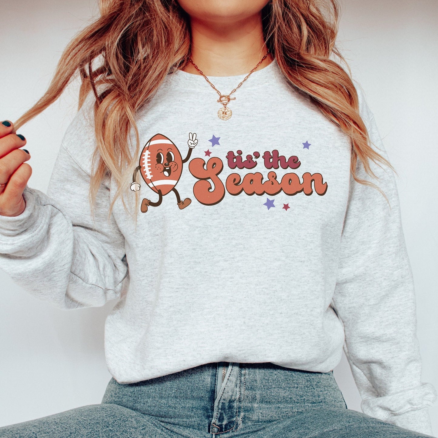 Retro Football Season Sweatshirt Tis The Season Football Sweatshirt Football Mom Sweatshirt Game Day Football Tailgate Clothes Sunday Night