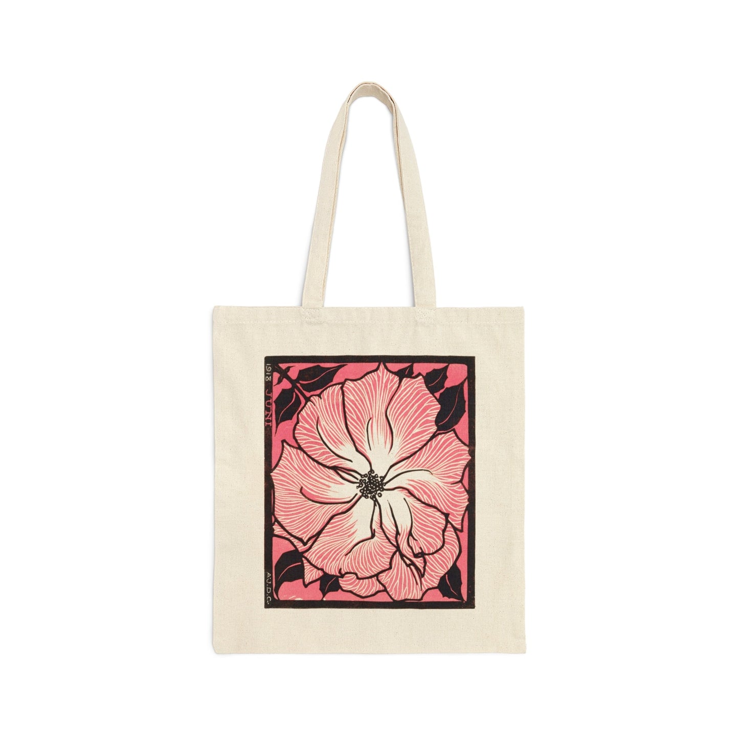 Floral Tote Bag Julie de Graag Tote Vintage Print Flower Cotton Canvas Tote Bag Artsy Tote Bag Botanical Print Wildflower Tote Bag Teacher