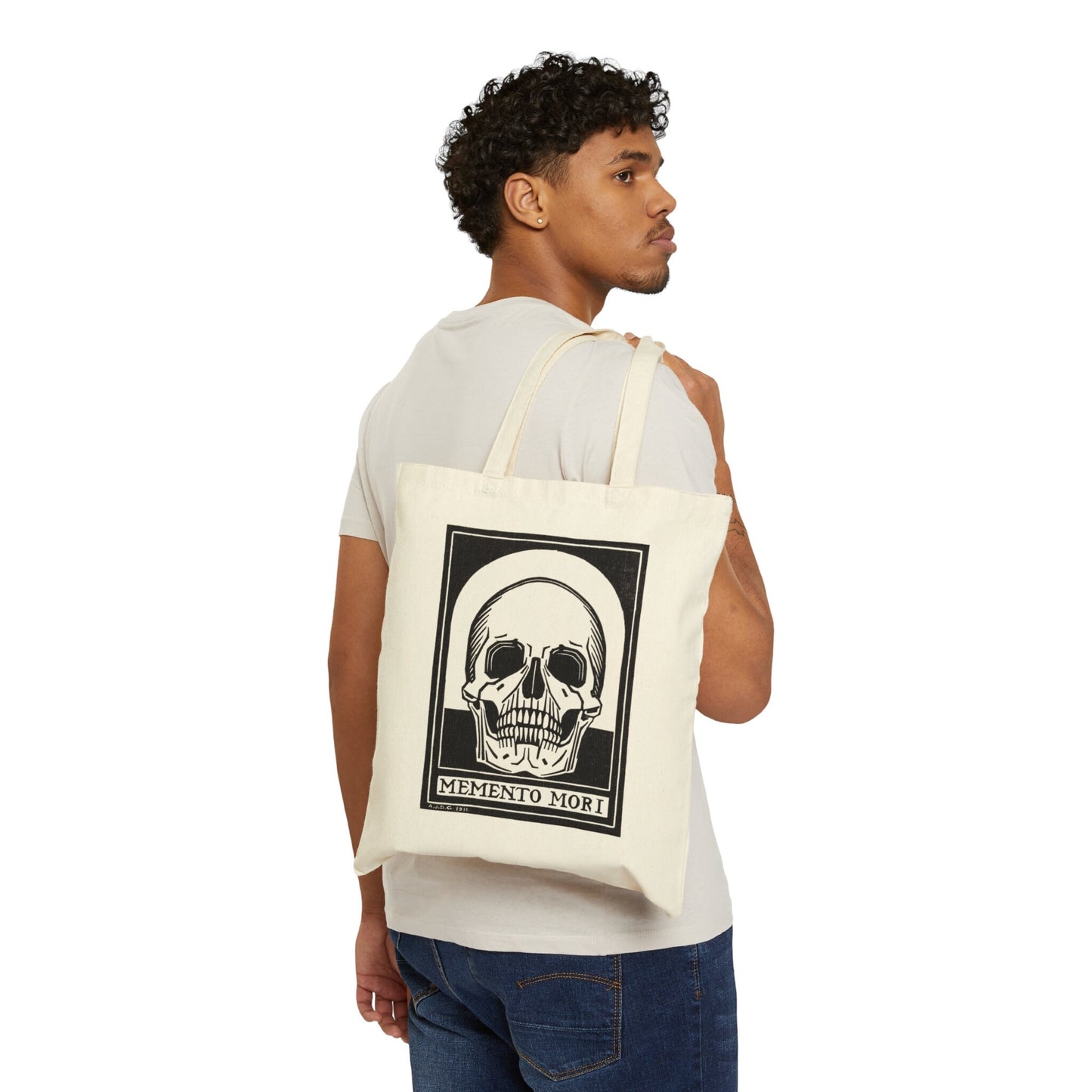 Skull Tote Bag Skull Gifts For Women Skull Gifts For Men Dark Academia Tote Skull Canvas Cotton Shoulder Bag Memento Mori Artsy Aesthetic