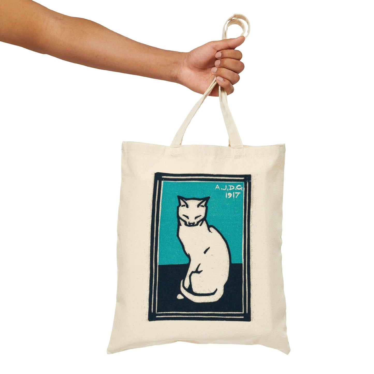 Cat Tote Bag Aesthetic Cat Shoulder Bag Artsy Tote Bag Sitting Cat Julie de Graag Cat Art Bag Cat Bag Aesthetic Tote Bag Cat Art Bag Kitty