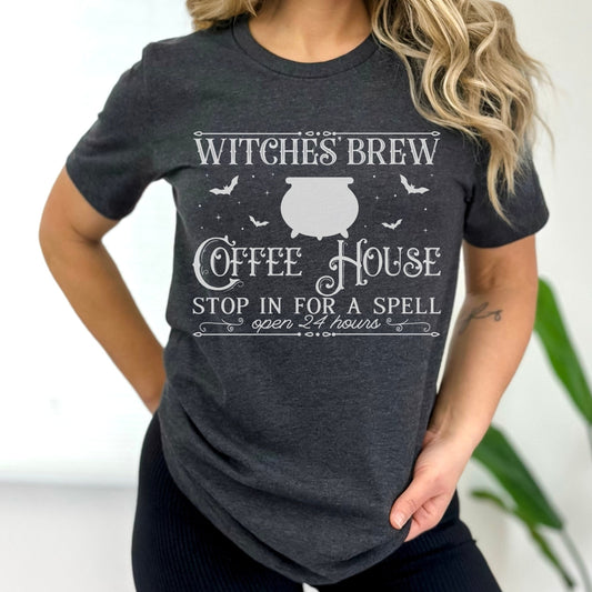 Witches Brew Shirt, Halloween TShirt for Coffee Lovers, Witchy T Shirt, Witchy Vibes, Halloween Coffee Gift, Spooky Season, Witchy Woman Tee