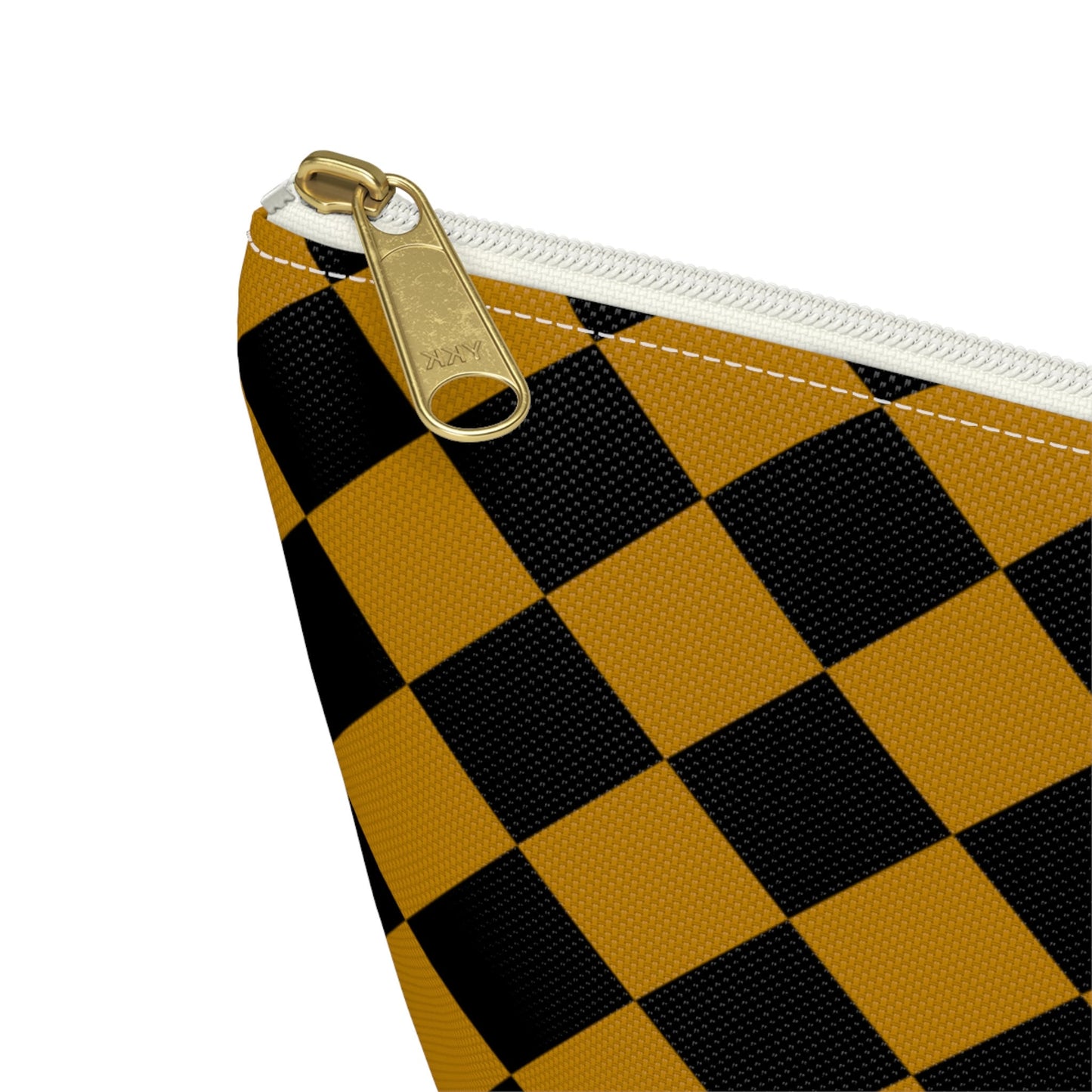 Checkered Makeup Bag Yellow Cosmetic Case, Cosmetic Travel Bag, Makeup Toiletry Bag Women, Checkered Makeup Accessory Tote, Makeup Lover