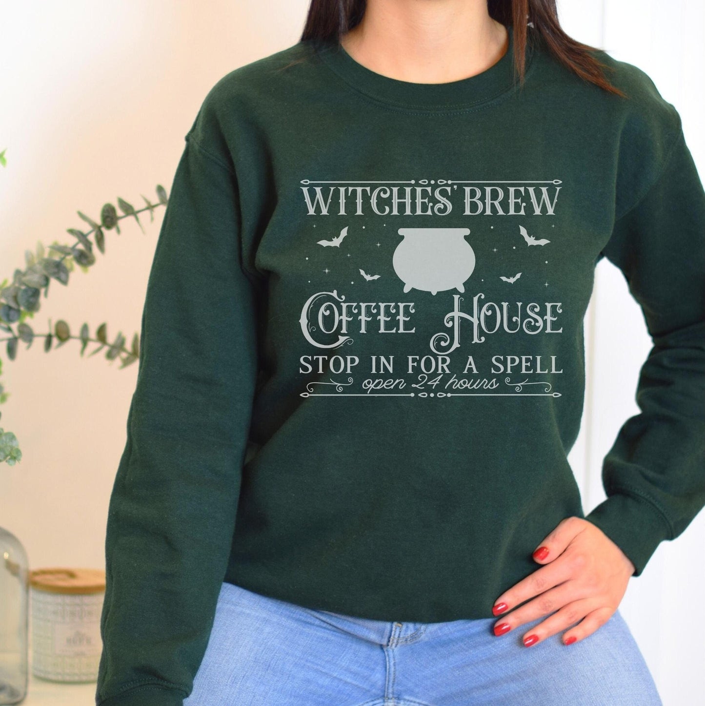 Witches Brew Sweatshirt, Halloween Shirt for Coffee Lovers, Witch Sweatshirt, Witchy Vibes,Halloween Coffee Gift,Spooky Season, Witchy Woman