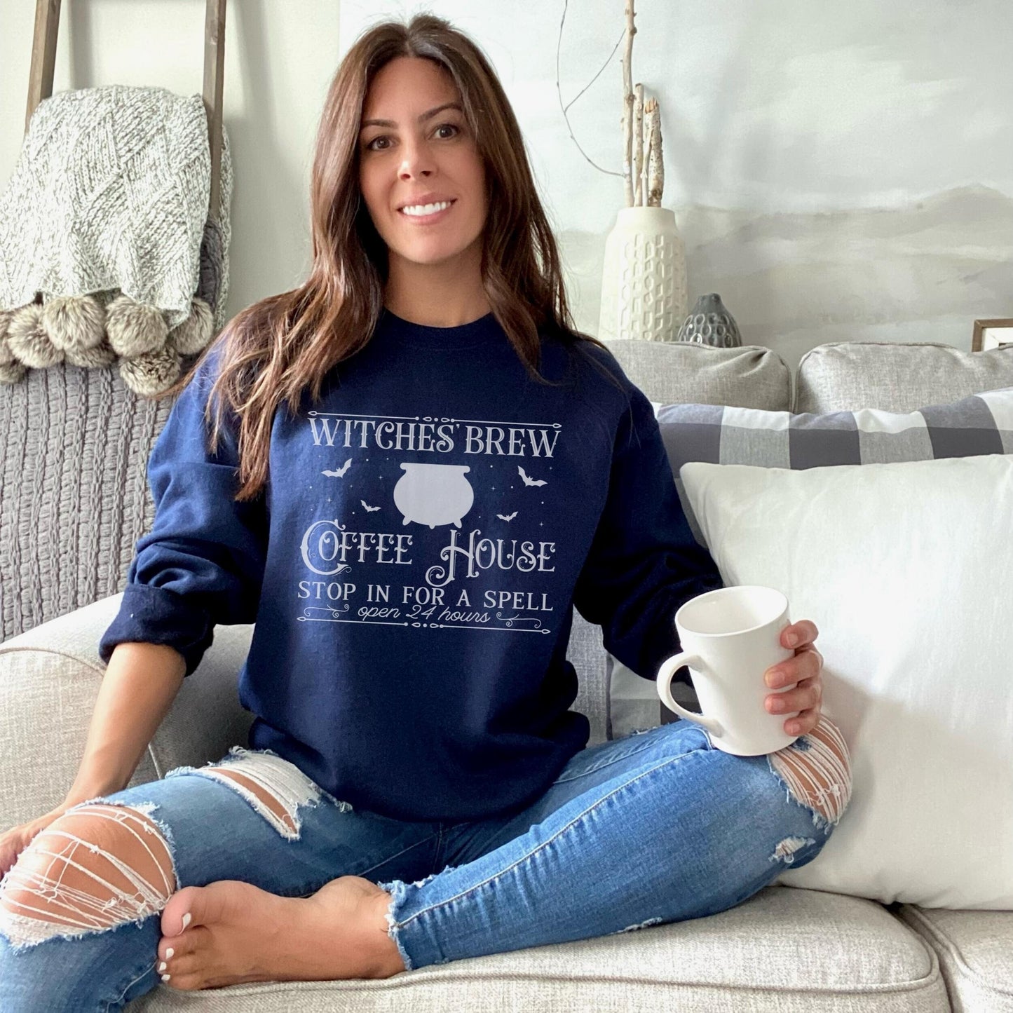 Witches Brew Sweatshirt, Halloween Shirt for Coffee Lovers, Witch Sweatshirt, Witchy Vibes,Halloween Coffee Gift,Spooky Season, Witchy Woman