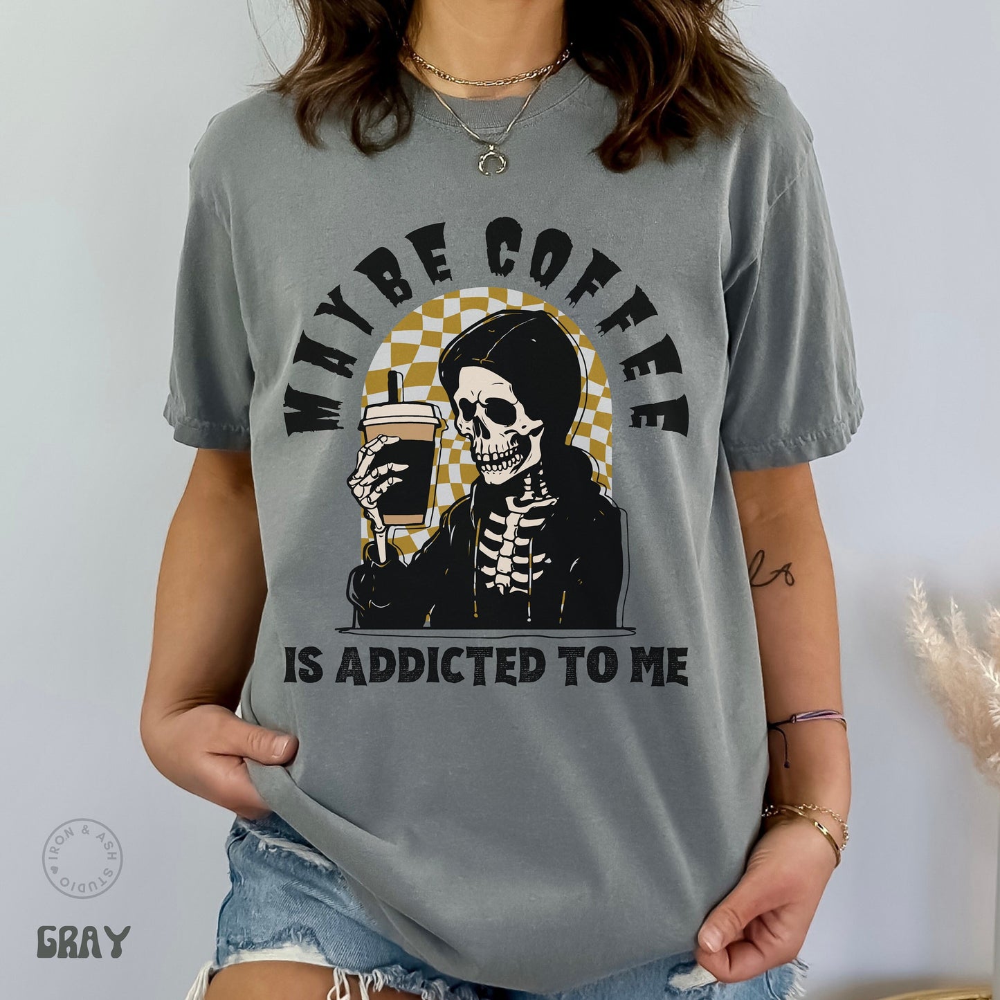 Skeleton Coffee Shirt Funny Coffee Shirts Fall Coffee Shirt Comfort Colors Coffee Skeleton TShirt Funny Halloween Skeleton Coffee Tee