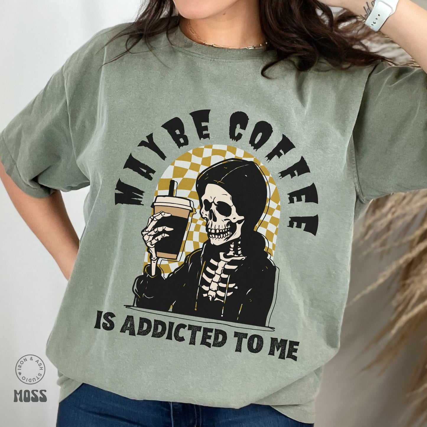 Skeleton Coffee Shirt Funny Coffee Shirts Fall Coffee Shirt Comfort Colors Coffee Skeleton TShirt Funny Halloween Skeleton Coffee Tee