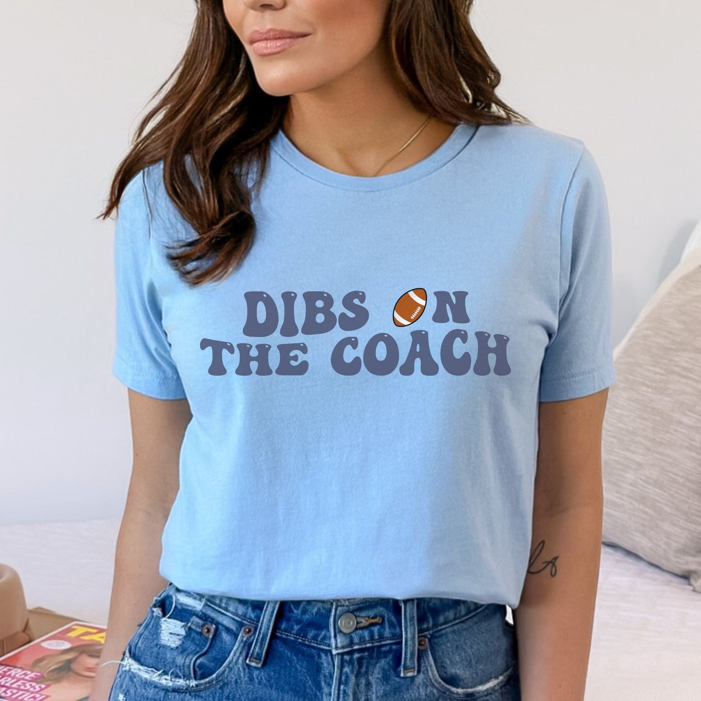 Dibs On The Coach Football Shirt Dibs on the Coach Shirt Coach's Wife Football Shirt Coaches Wife Life Funny Coaches Shirt Coachs Girlfriend