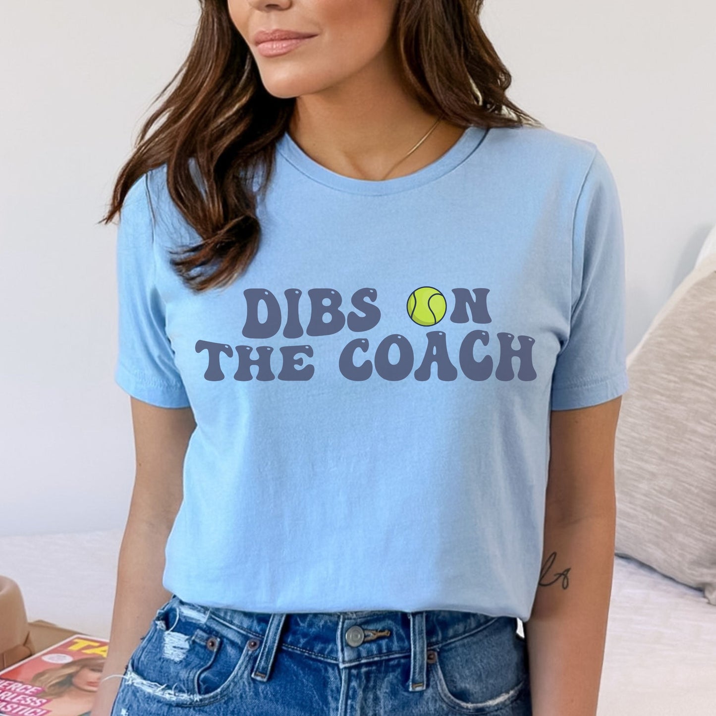 Dibs On The Coach Tennis Shirt Dibs on the Coach Shirt Coach's Wife Shirt Coaches Wife Life Funny Coaches Shirt Coachs Girlfriend TShirt