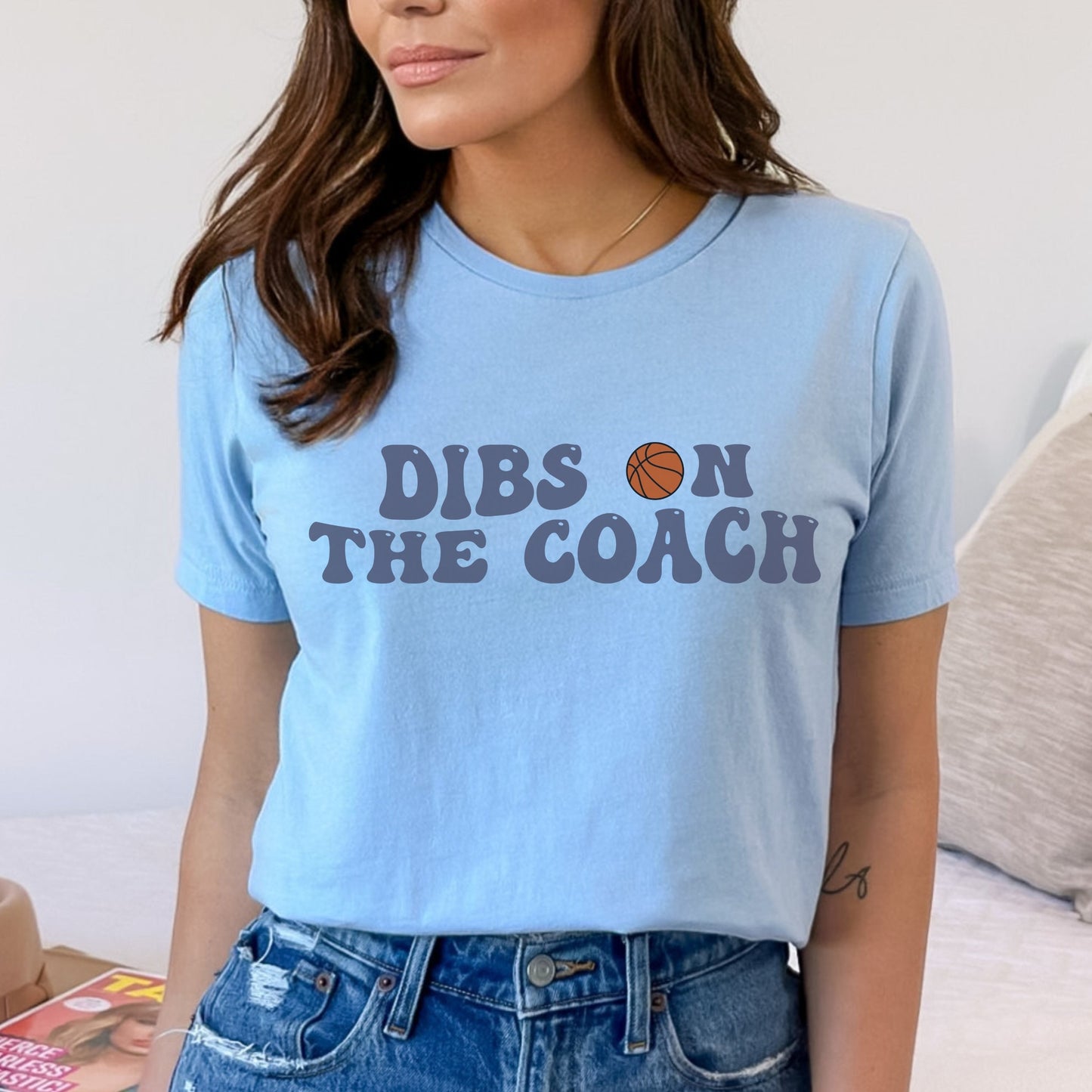 Dibs On The Coach Basketball Shirt Dibs on the Coach Shirt Coach's Wife Shirt Coaches Wife Life Funny Coaches Shirt Coachs Girlfriend TShirt