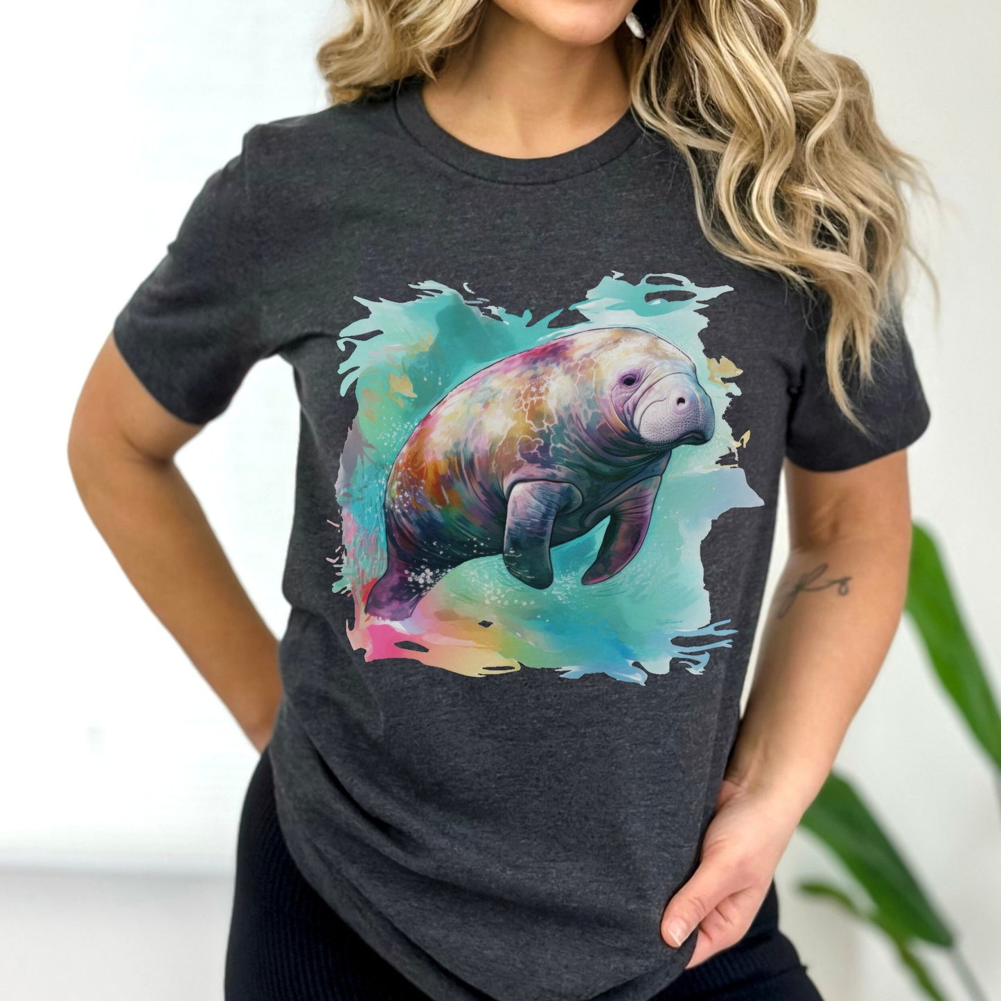 Manatee Shirt Watercolor Manatee TShirt Manatee Gifts Save the Manatee T Shirt Manatee Art Floaty Potato Tee Cute Manatee Lover Tee Shirt
