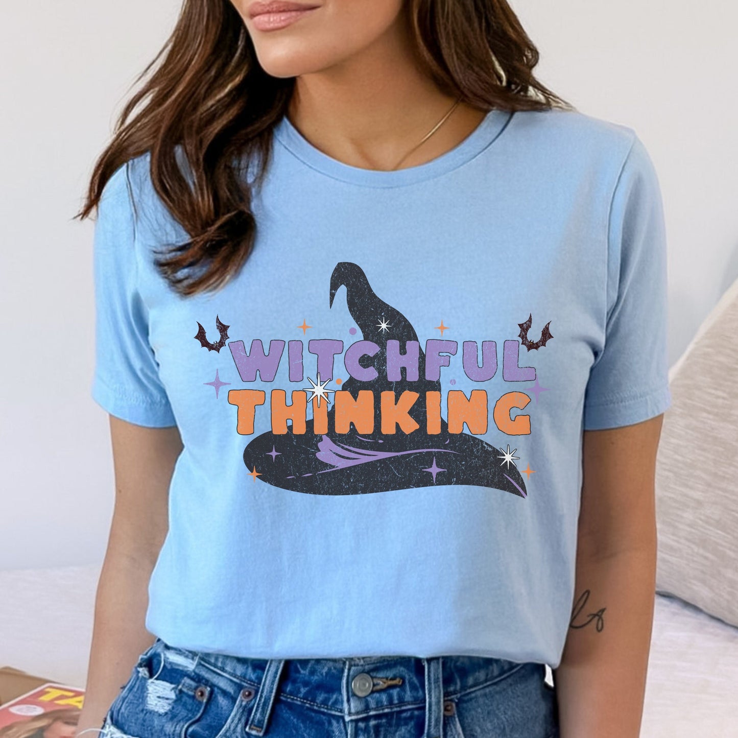 Witchful Thinking Shirt, Witchy Shirt, Funny Witch Halloween T-Shirt, Witchful Shirt, Witchy TShirt, Witchy Vibes Shirt, Witchy Woman Tee