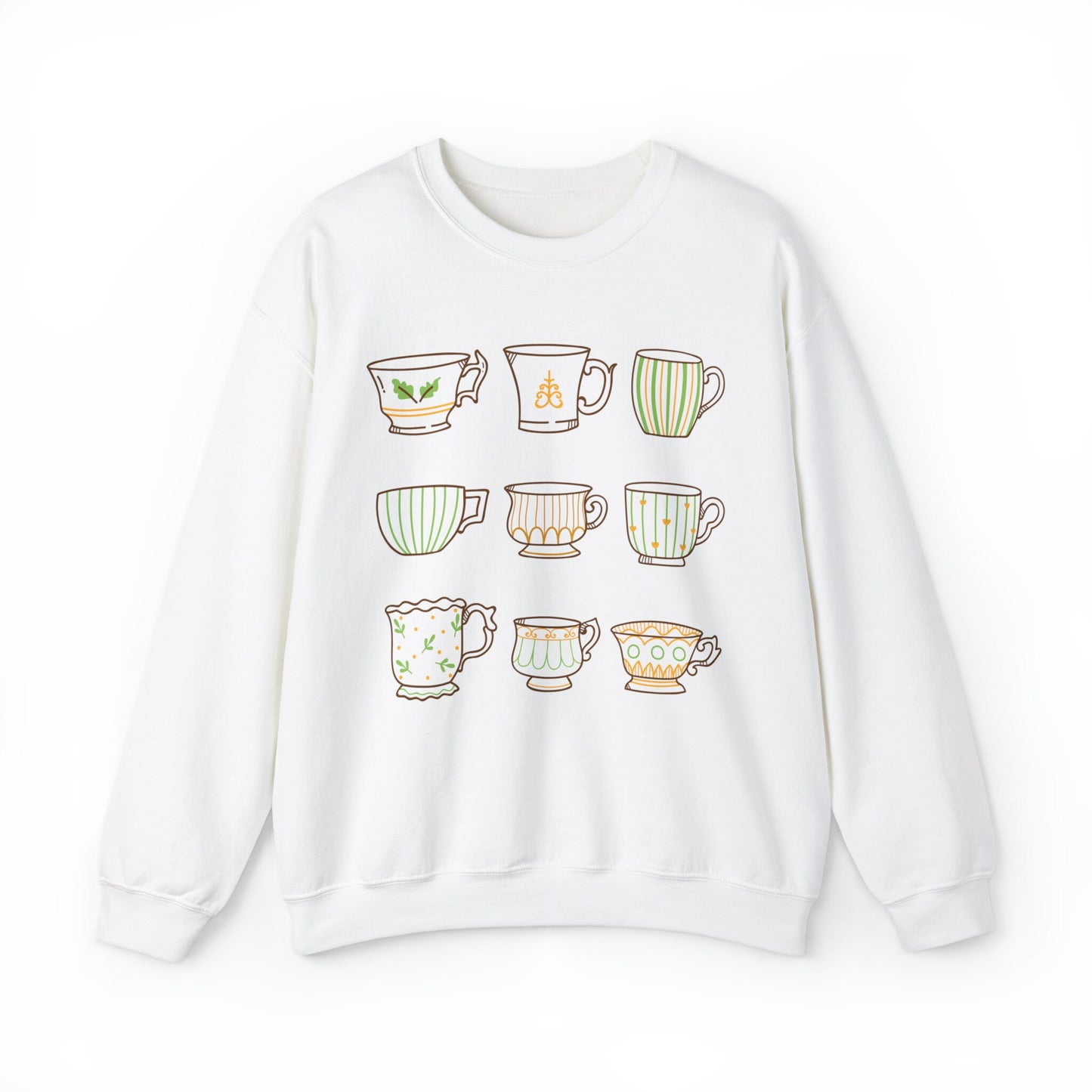 Tea Cup Sweatshirt Cottagecore Crewneck Sweatshirt Vintage Teacup Sweatshirt Tea Lover Gift Cottagecore Aesthetic Clothing Tea Lover Gift