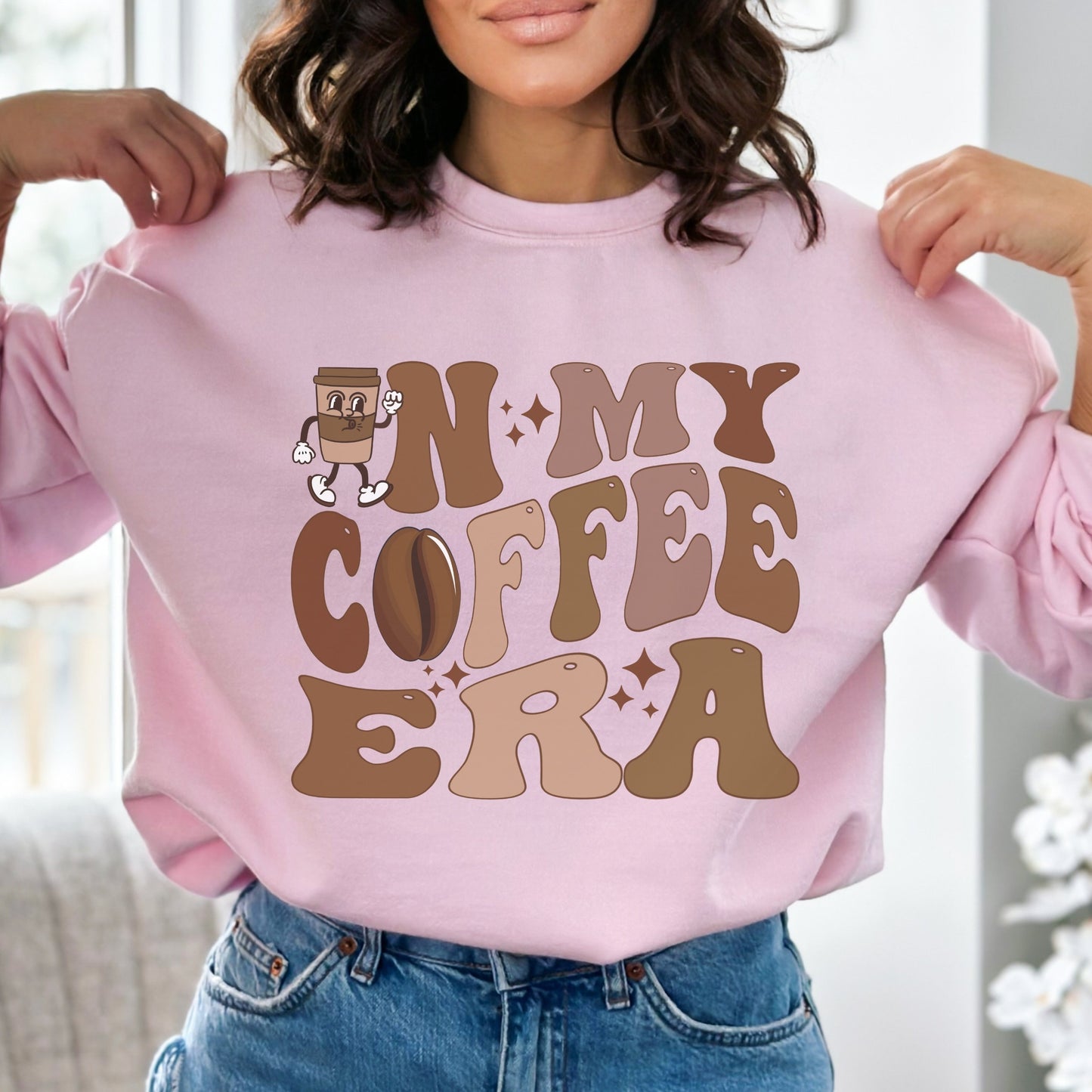 In My Coffee Era Sweatshirt In My Pumpkin Spice Era Sweater Fall Coffee Crewneck Coffee Lover Gift Cute Retro Fall Coffee Sweatshirt