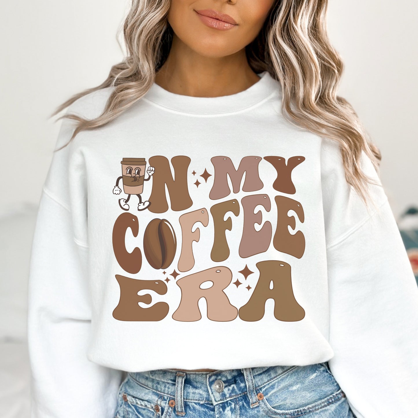 In My Coffee Era Sweatshirt In My Pumpkin Spice Era Sweater Fall Coffee Crewneck Coffee Lover Gift Cute Retro Fall Coffee Sweatshirt