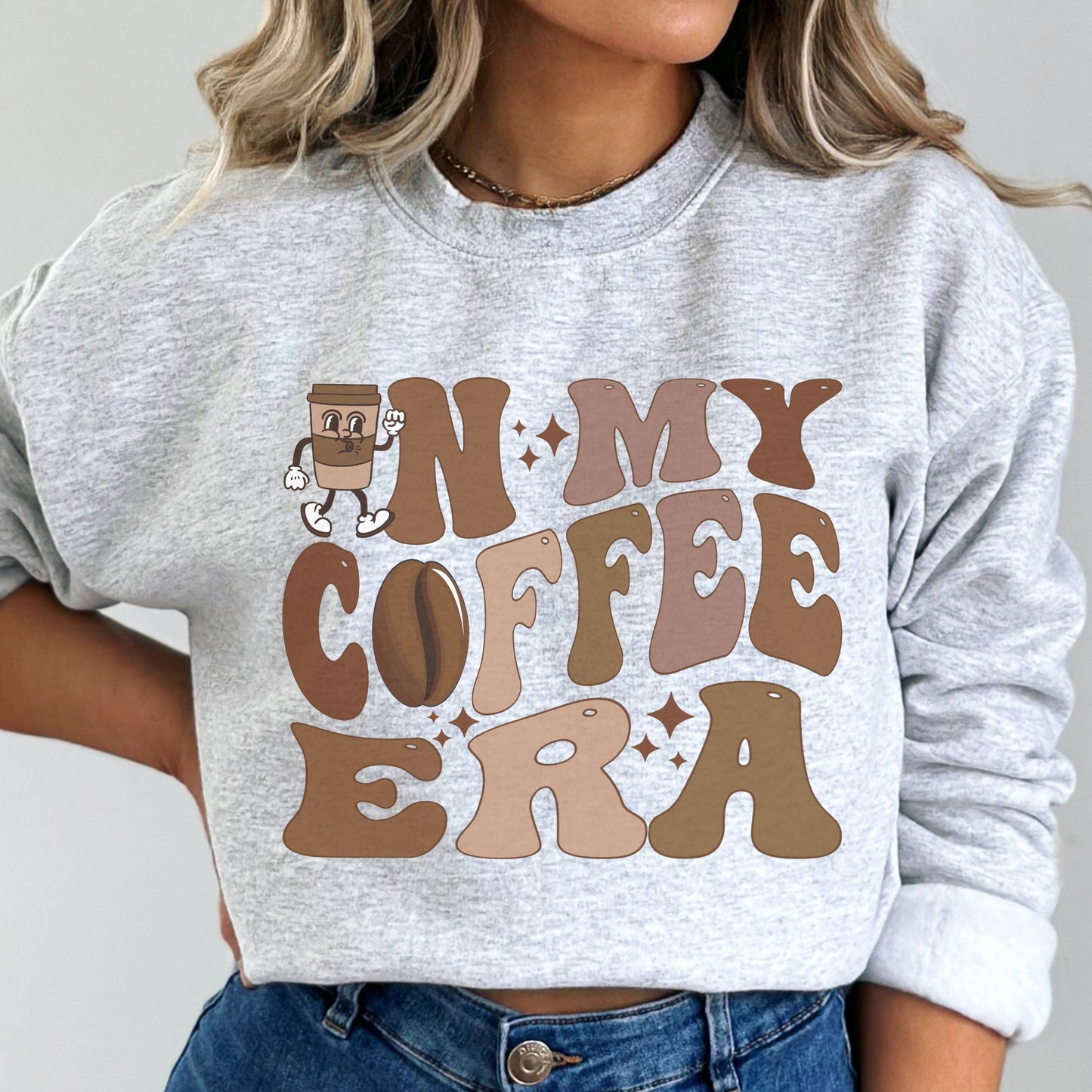 In My Coffee Era Sweatshirt In My Pumpkin Spice Era Sweater Fall Coffee Crewneck Coffee Lover Gift Cute Retro Fall Coffee Sweatshirt
