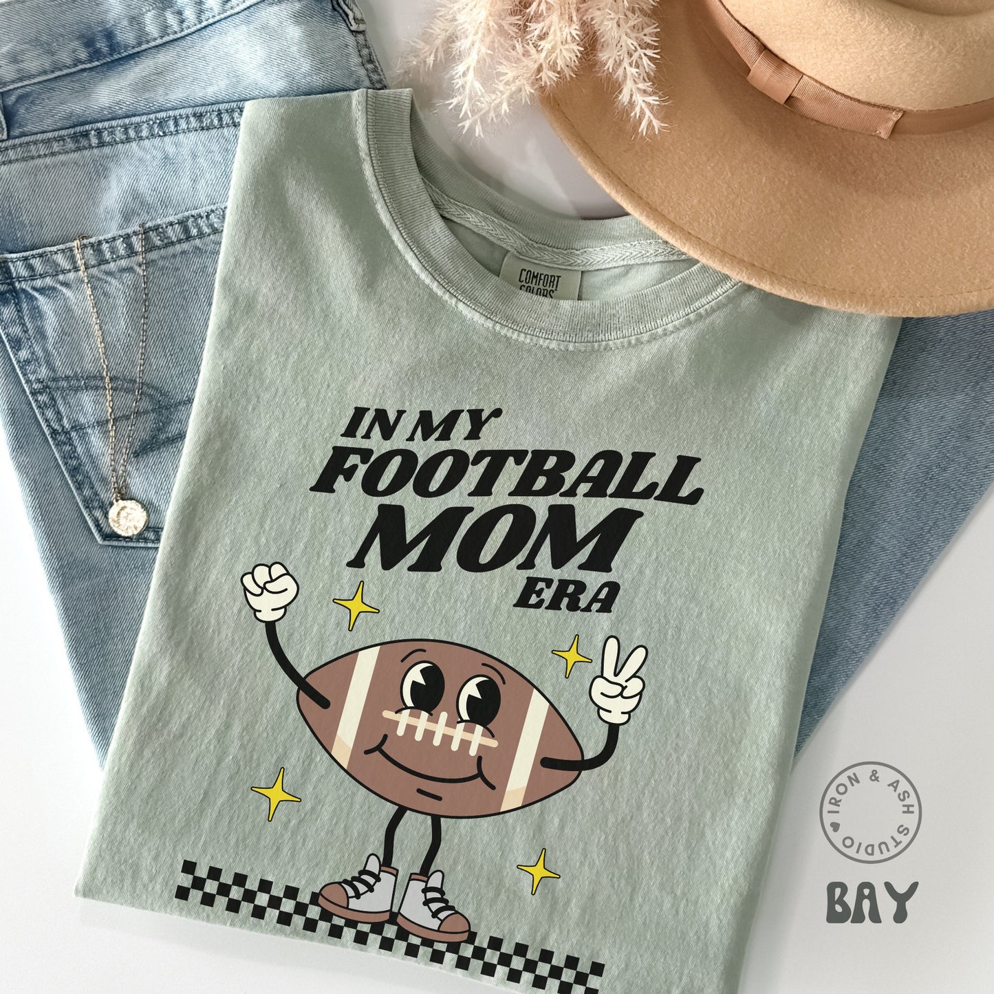 In My Football Mom Era Shirt, Retro Football Mom T-Shirt, In My Era Shirt, Football Mom T Shirt, Retro Football Season Game Day Crewneck Tee