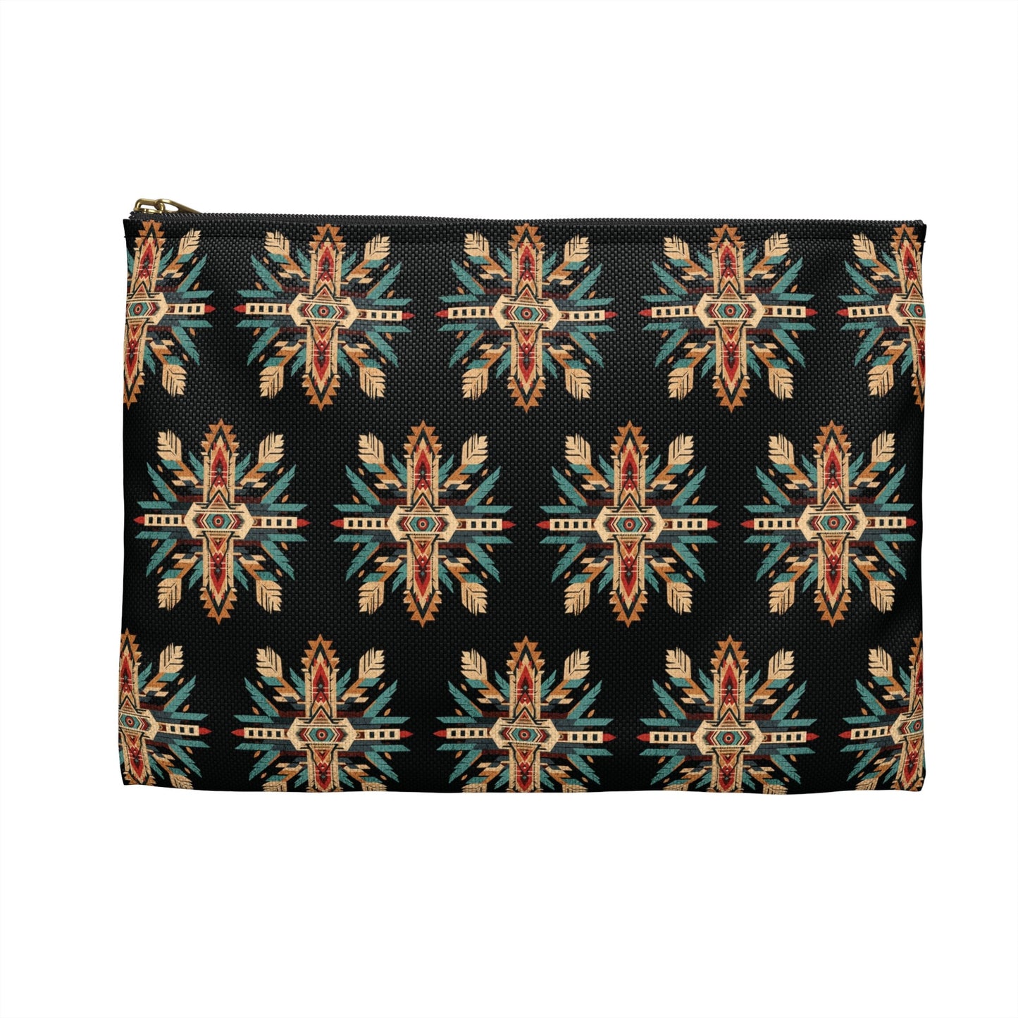 Boho Aztec Pattern Pouch Aztec Makeup Case Western Zipper Pouch Bag Accessory Pouch Diabetic Supply Bag Aztec Cosmetic Bag Western Print Bag