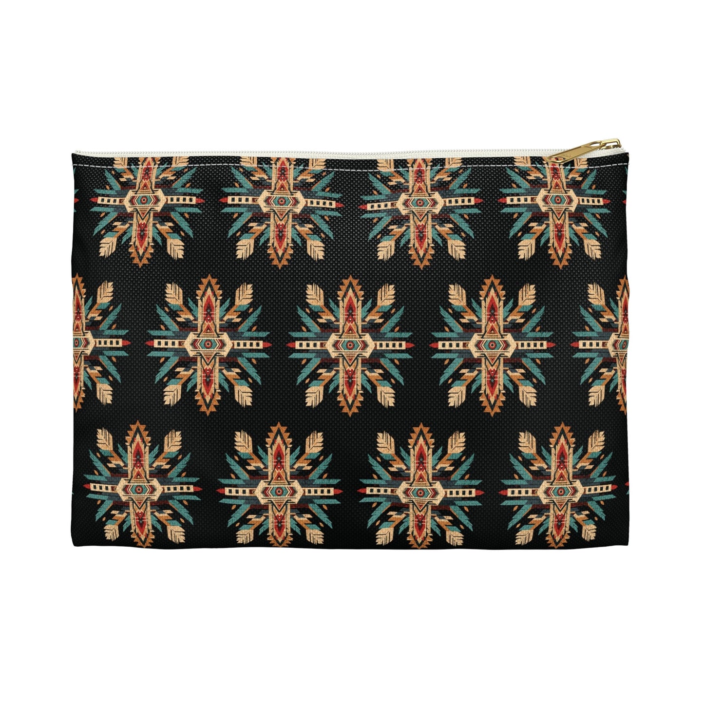 Boho Aztec Pattern Pouch Aztec Makeup Case Western Zipper Pouch Bag Accessory Pouch Diabetic Supply Bag Aztec Cosmetic Bag Western Print Bag