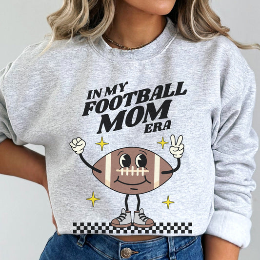 Football Mom Era Sweatshirt, In My Football Mom Era Sweater, Retro Football Season Shirt, Fall Football Sweatshirt, Game Day Crewneck Mama