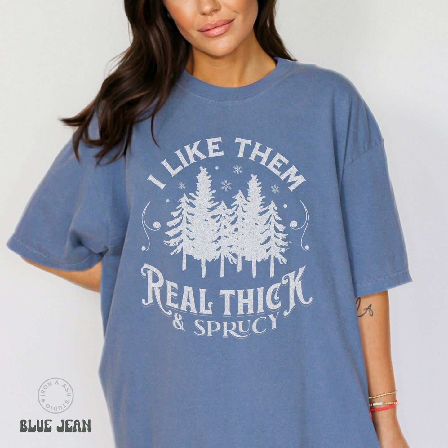 Real Thick And Spruce Shirt, Funny Christmas Shirt, Ugly Christmas Party Tee, Funny Christmas Shirt, Cute Christmas Shirt, Retro Christmas
