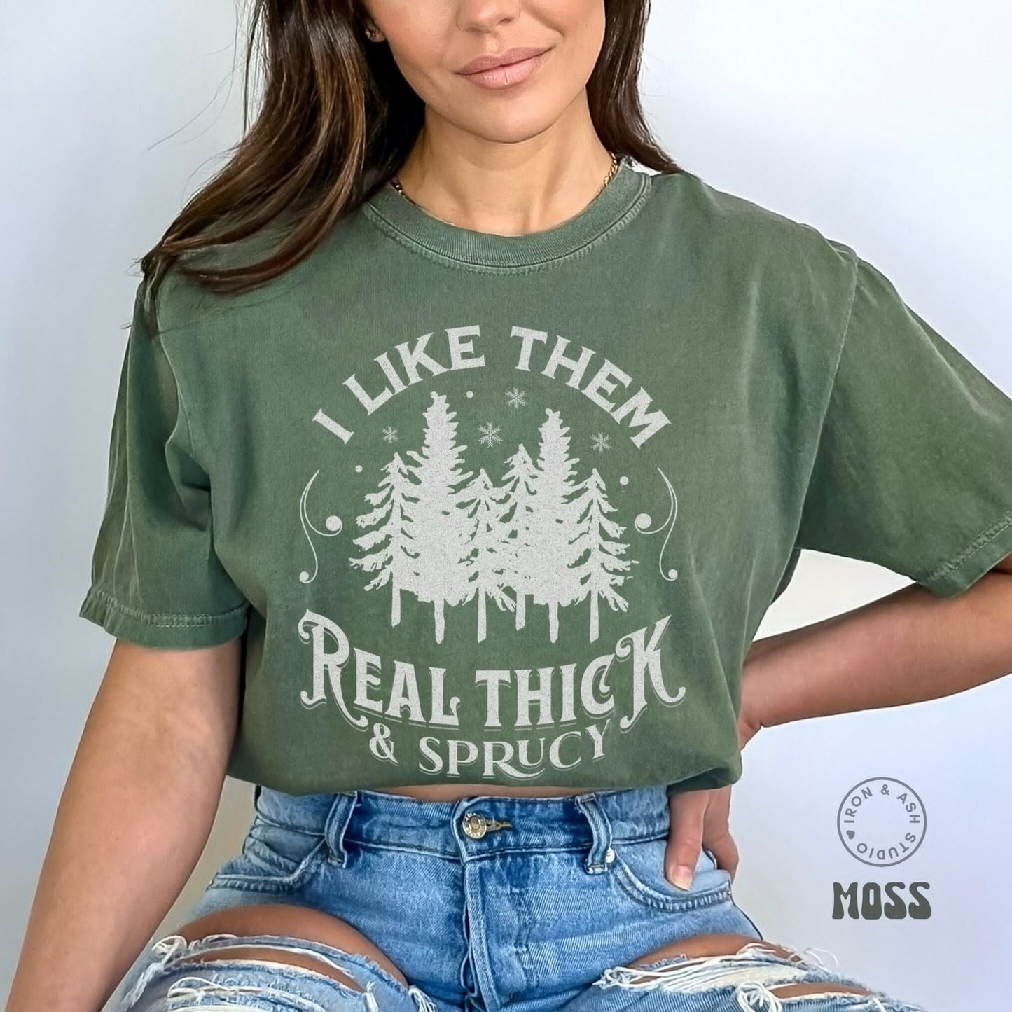 Real Thick And Spruce Shirt, Funny Christmas Shirt, Ugly Christmas Party Tee, Funny Christmas Shirt, Cute Christmas Shirt, Retro Christmas
