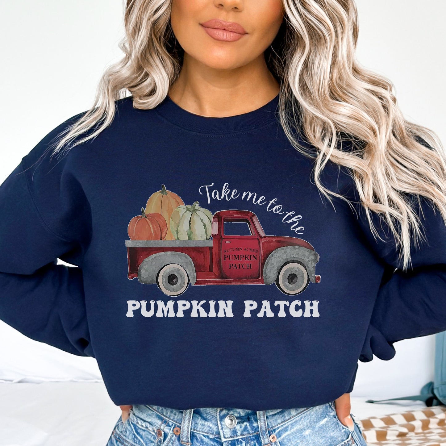 Pumpkin Patch Sweatshirt, Take Me To The Pumpkin Patch Sweater, Fall Pumpkin Sweatshirt, Autumn Shirt, Retro Ladies Pumpkin Sweatshirt