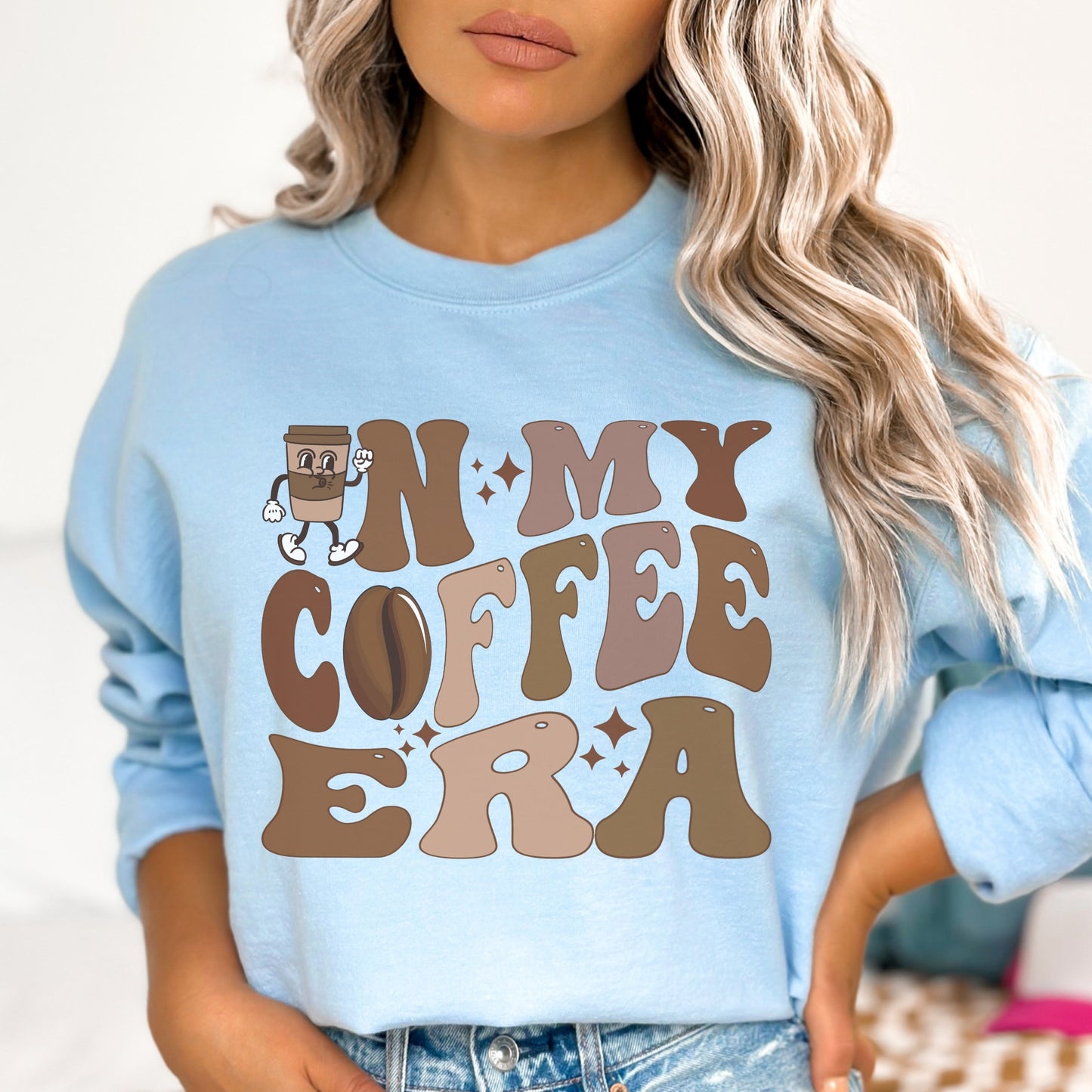 In My Coffee Era Sweatshirt In My Pumpkin Spice Era Sweater Fall Coffee Crewneck Coffee Lover Gift Cute Retro Fall Coffee Sweatshirt