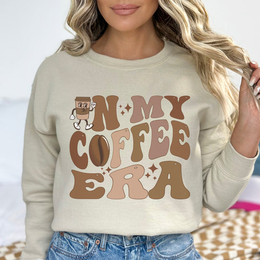 In My Coffee Era Sweatshirt In My Pumpkin Spice Era Sweater Fall Coffee Crewneck Coffee Lover Gift Cute Retro Fall Coffee Sweatshirt
