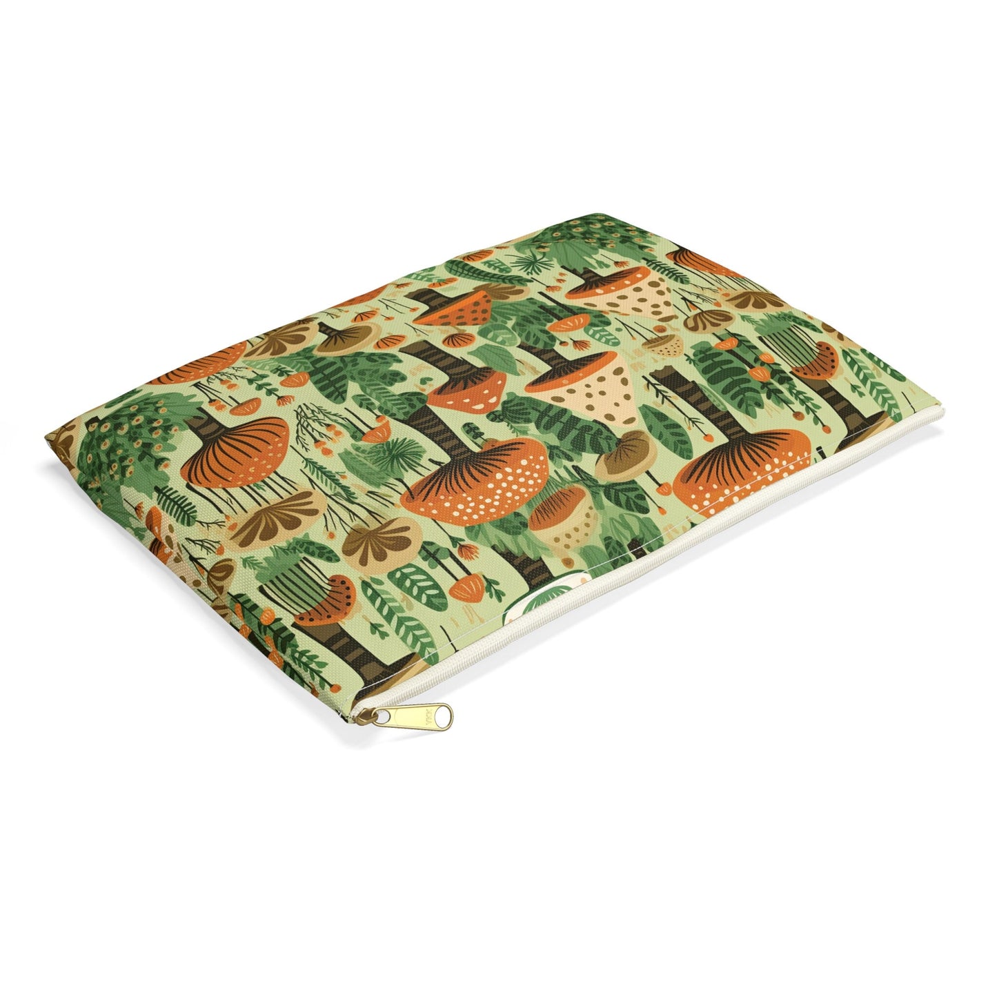 Mushroom Makeup Bag, Mushroom Zipper Pouch,  Mushroom Accessory Pouch, Cottagecore Case, Zippered Pouch, Zippered Bag, Mushroom Makeup Pouch