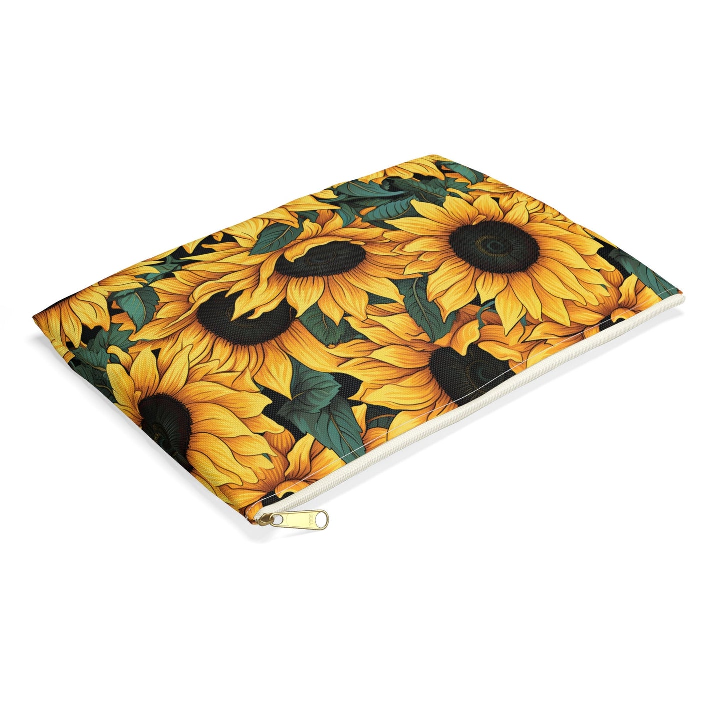 Sunflower Accessory Pouch Floral Makeup Bag Zipper Pouch Floral Sunflower Gifts Birthday Gift Cosmetic Bag Flower Makeup Bag Toiletry Bag