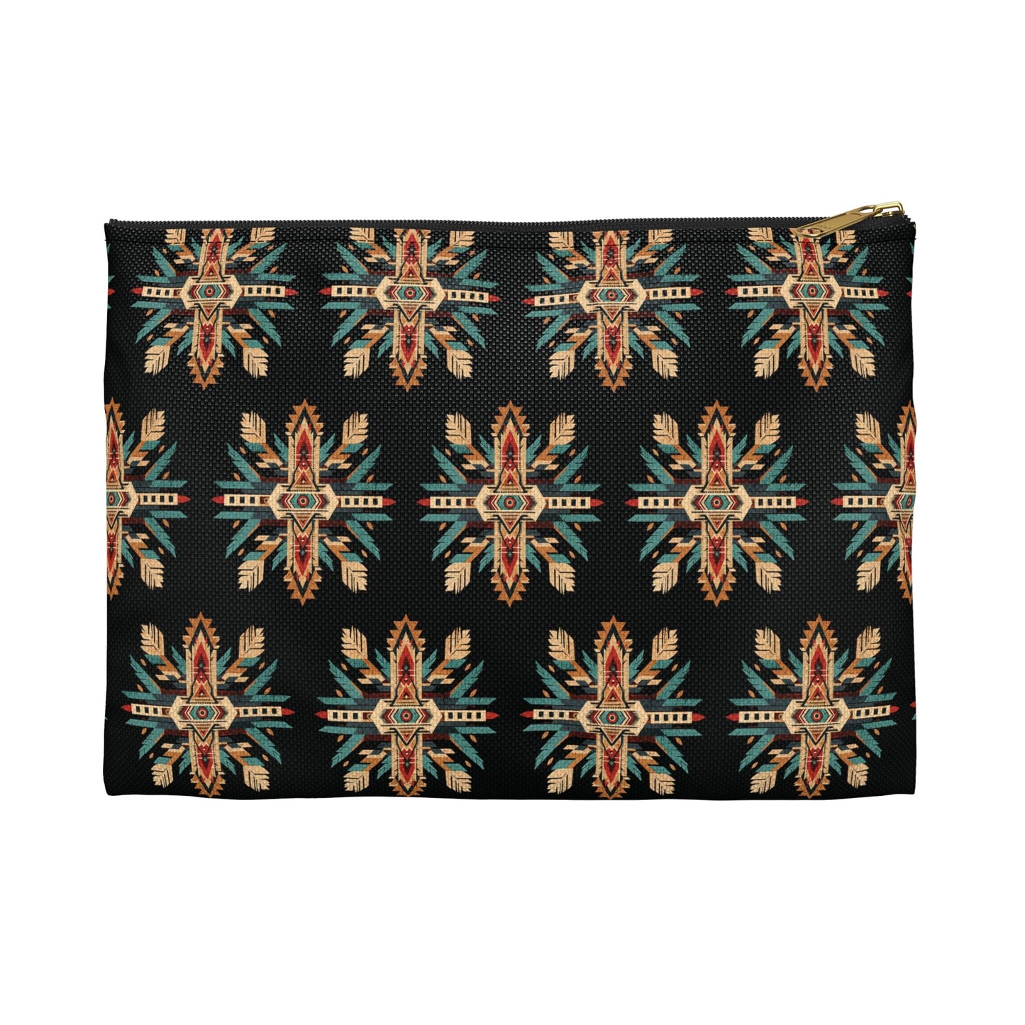Boho Aztec Pattern Pouch Aztec Makeup Case Western Zipper Pouch Bag Accessory Pouch Diabetic Supply Bag Aztec Cosmetic Bag Western Print Bag