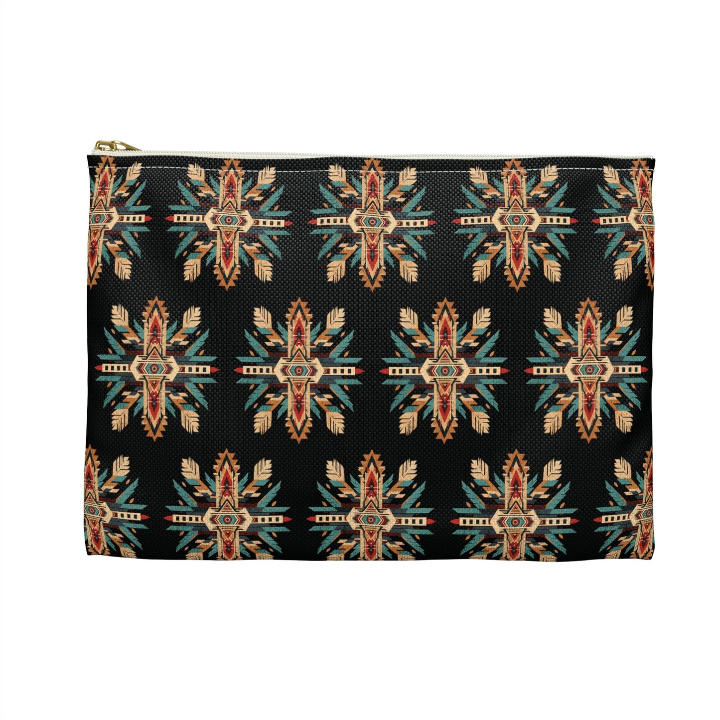 Boho Aztec Pattern Pouch Aztec Makeup Case Western Zipper Pouch Bag Accessory Pouch Diabetic Supply Bag Aztec Cosmetic Bag Western Print Bag
