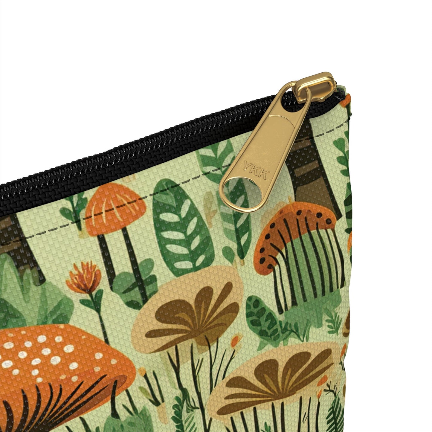 Mushroom Makeup Bag, Mushroom Zipper Pouch,  Mushroom Accessory Pouch, Cottagecore Case, Zippered Pouch, Zippered Bag, Mushroom Makeup Pouch