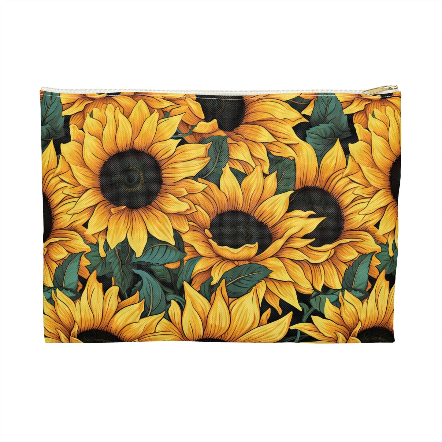 Sunflower Accessory Pouch Floral Makeup Bag Zipper Pouch Floral Sunflower Gifts Birthday Gift Cosmetic Bag Flower Makeup Bag Toiletry Bag
