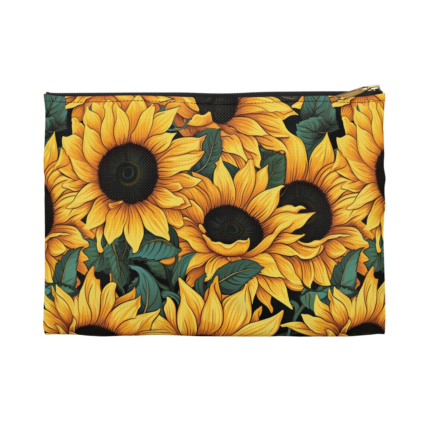Sunflower Accessory Pouch Floral Makeup Bag Zipper Pouch Floral Sunflower Gifts Birthday Gift Cosmetic Bag Flower Makeup Bag Toiletry Bag