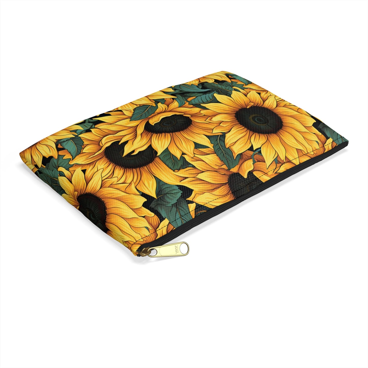 Sunflower Accessory Pouch Floral Makeup Bag Zipper Pouch Floral Sunflower Gifts Birthday Gift Cosmetic Bag Flower Makeup Bag Toiletry Bag