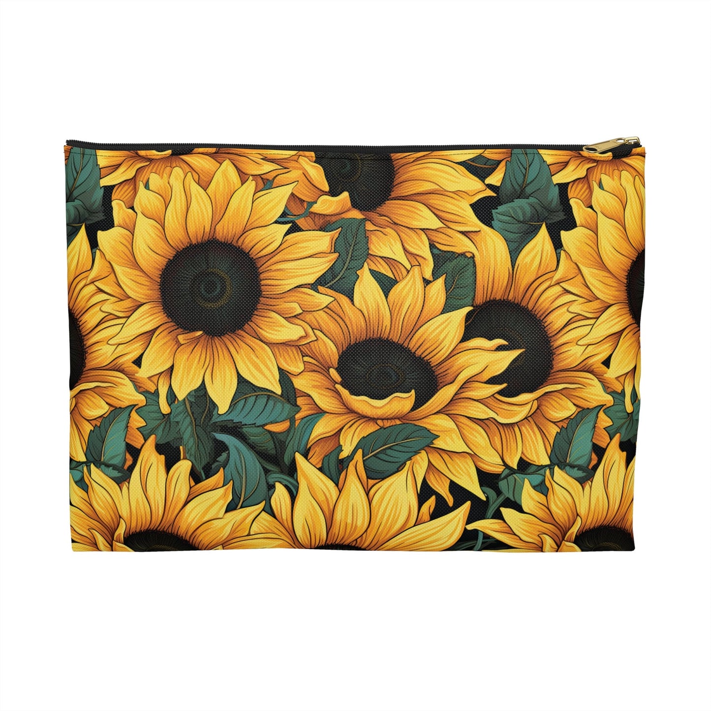 Sunflower Accessory Pouch Floral Makeup Bag Zipper Pouch Floral Sunflower Gifts Birthday Gift Cosmetic Bag Flower Makeup Bag Toiletry Bag