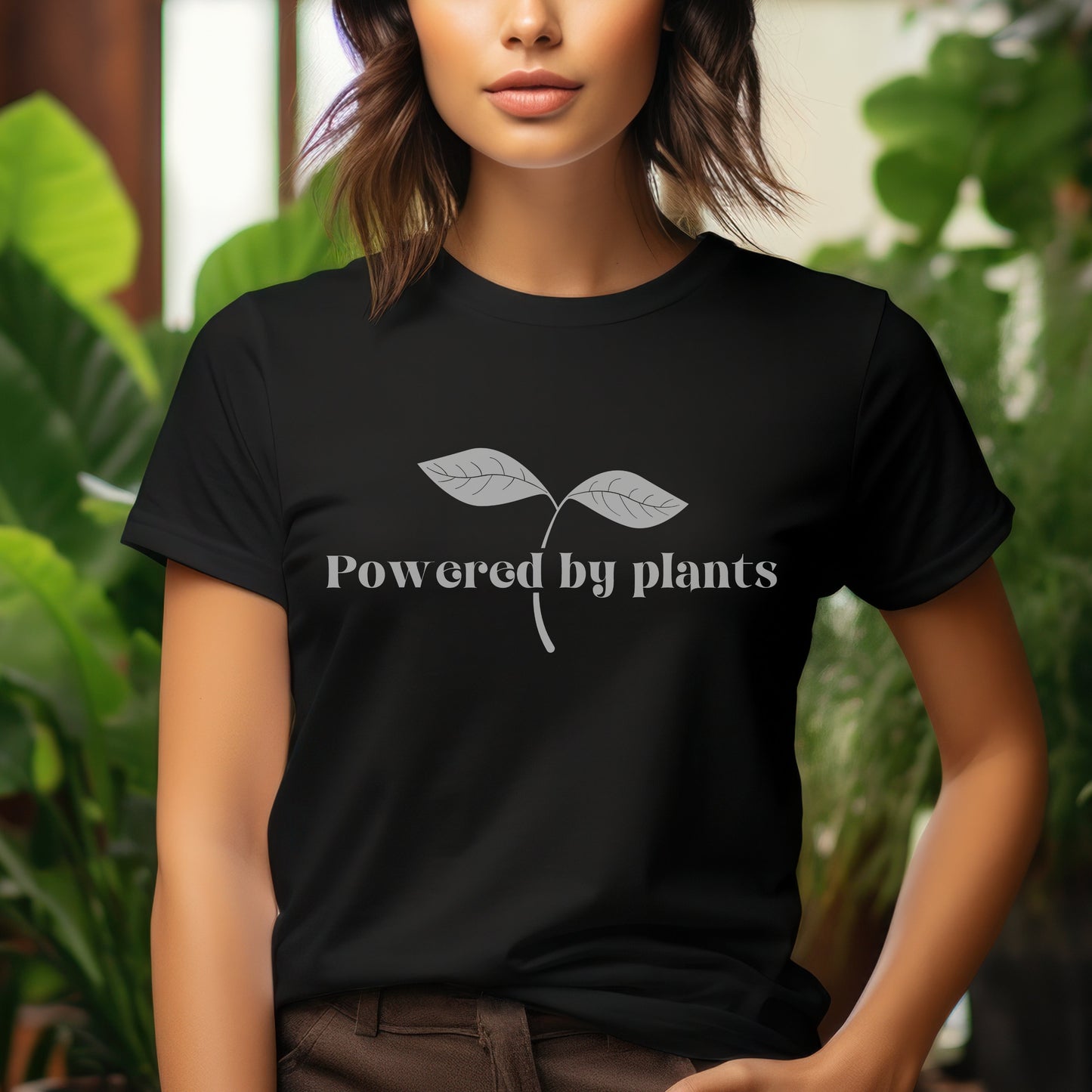 Powered By Plants Shirt Eat More Plants Vegan TShirt Veganism Shirt Herbivore T Shirt Vegetarian T-Shirt Vegan Gift Eat Your Veggies Shirt