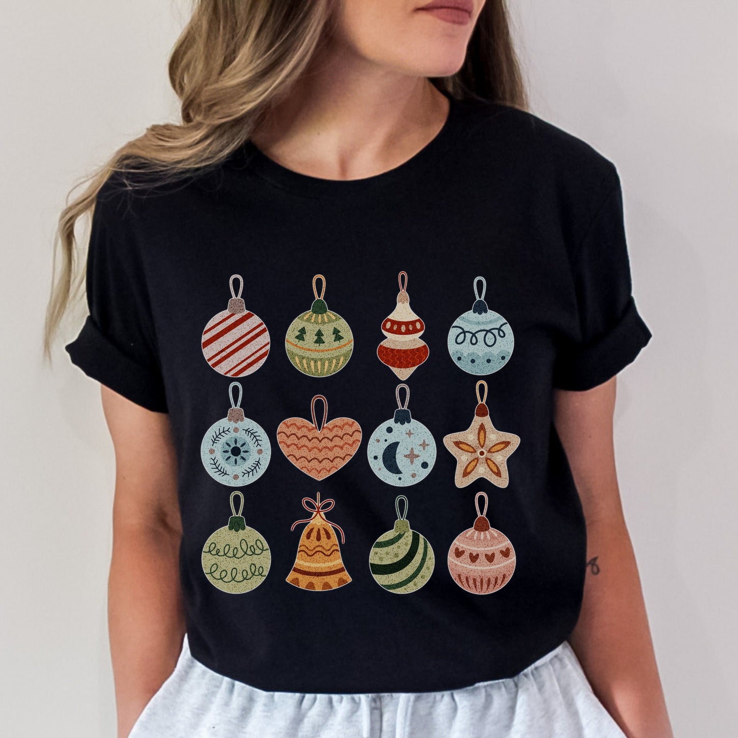 Cute Xmas Shirt Christmas Ornament Shirt Christmas Crewneck Holiday Cute Holiday Shirts Christmas Family Shirts Retro Womens Xmas Shirts