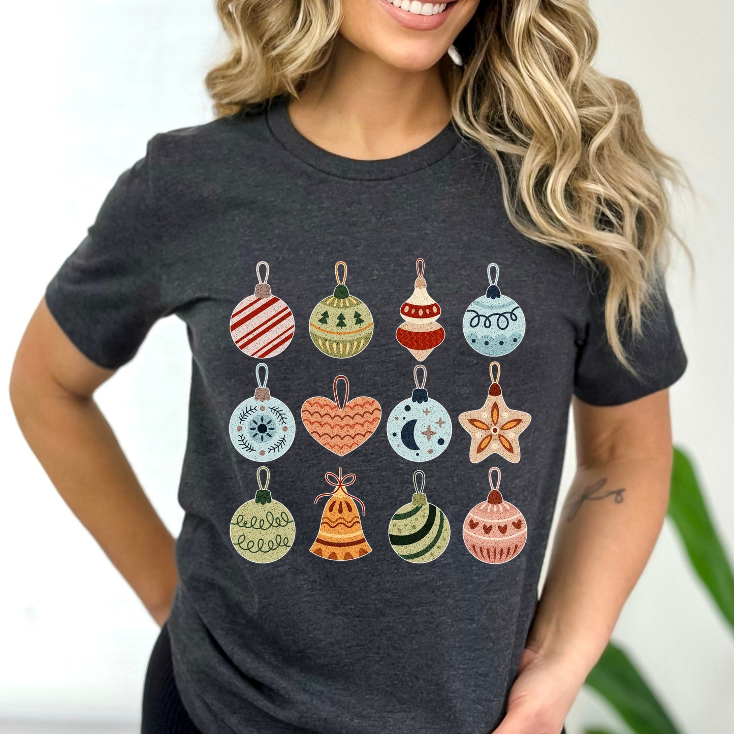 Cute Xmas Shirt Christmas Ornament Shirt Christmas Crewneck Holiday Cute Holiday Shirts Christmas Family Shirts Retro Womens Xmas Shirts