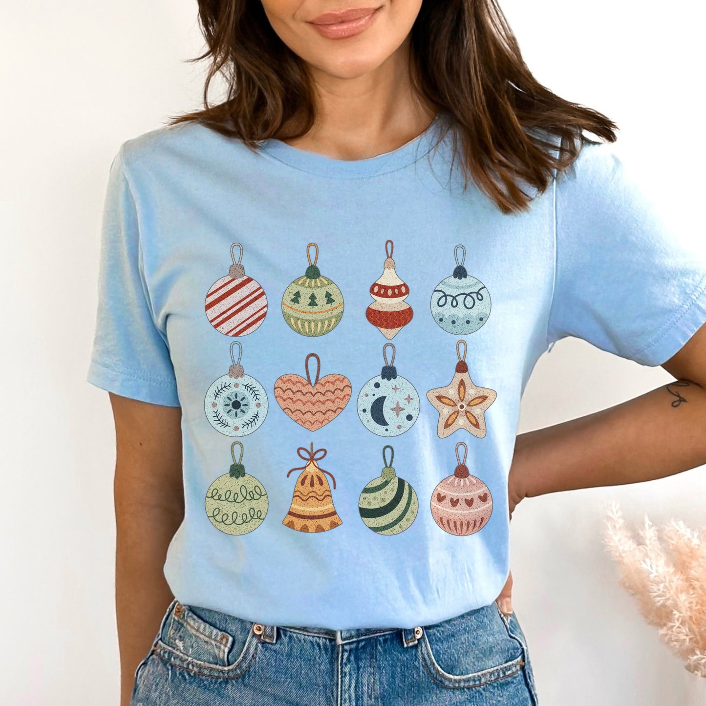 Cute Xmas Shirt Christmas Ornament Shirt Christmas Crewneck Holiday Cute Holiday Shirts Christmas Family Shirts Retro Womens Xmas Shirts